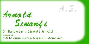 arnold simonfi business card